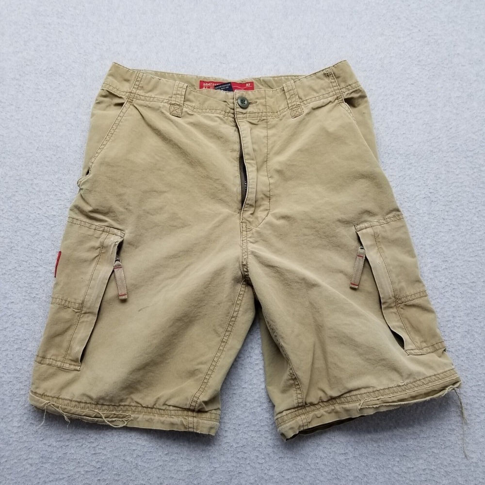Abercrombie & Fitch Cargo Shorts Mens 30 Tan Khaki Outdoor Pockets Casual‎
